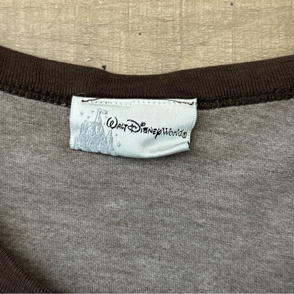 Vintage 1998 Walt Disney World Animal Kingdom Logo Brown XL T-shirt - Picture 3 of 5